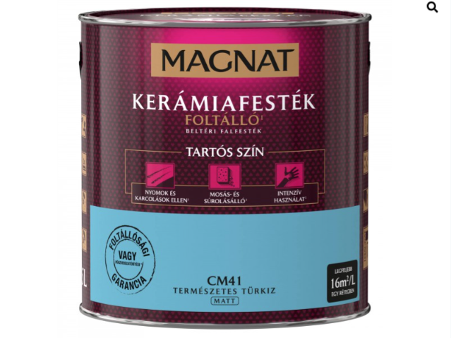 Polifarbe Magnat kerámiafesték természetes türkiz cm41 2,5l