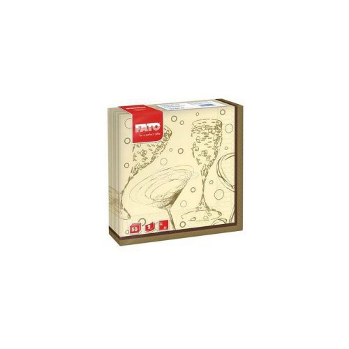 Fato szalvéta mintás brindisi/toast 33x33cm 2 réteg 50 lap/csomag