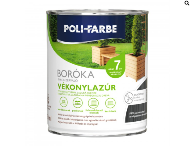 Polifaber Boróka fakonzerváló vékonylazúr fb06 pasadena fenyő 0,75l