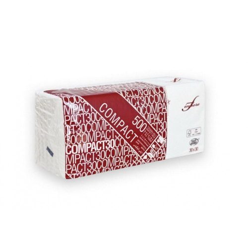 Infibra szalvéta compact fehér 1 réteg 30x30cm 500 lap/csomag