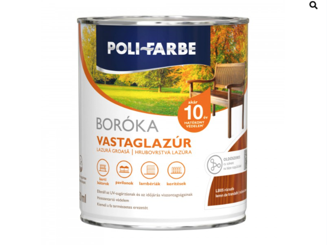 Polifaber Boróka vastaglazúr lb05 rózsafa 0,75l