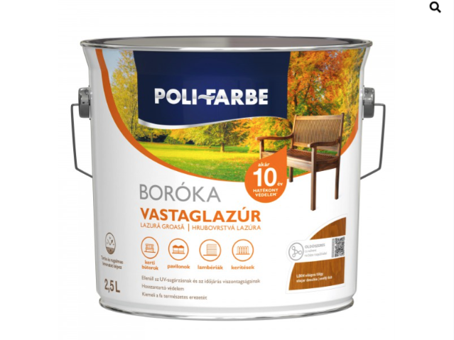 Polifaber Boróka vastaglazúr lb04 világos tölgy 2,5l