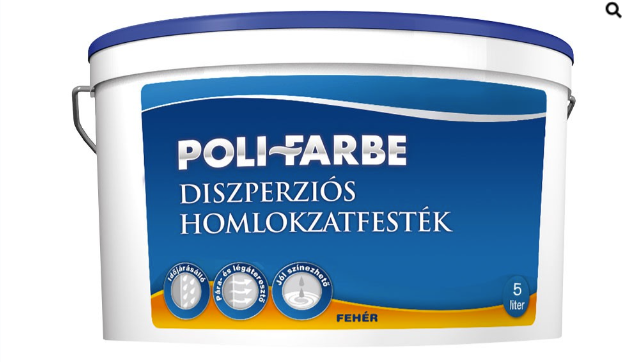 Polifarbe diszperziós homlokzatfesték fehér 5 l