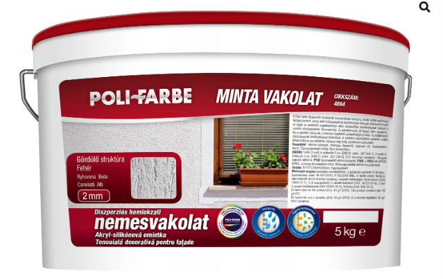 Polifarbe Minta vakolat fehér 2 mm 5 kg
