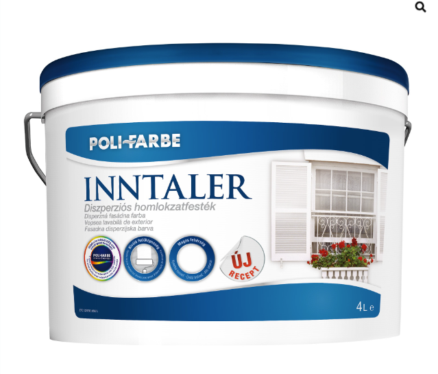 Polifarbe Inntaler diszperziós homlokzatfesték fehér 4 l (új recept)