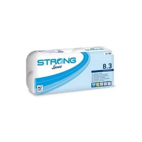 Lucart strong toalettpapír, tekercs/zsák 8.3 háztartási 3 rétegű, 250 lapos, 9x8