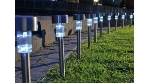 Bc napelemes kerti lámpa - inox 24/#