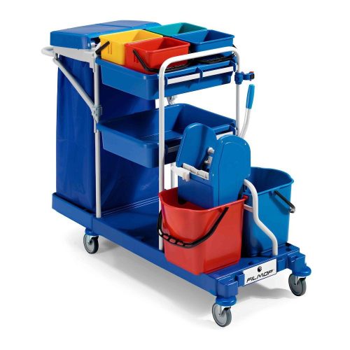 Filmop morgan + vödörrel 3010 takarítókocsi 4x6l 2x15l