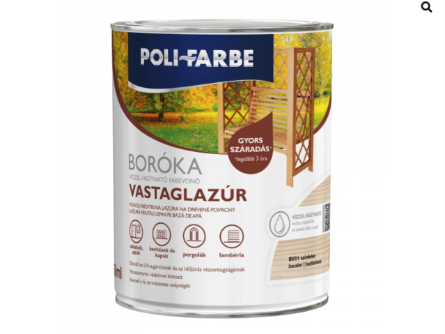 Polifaber Boróka lazúr színtelen kültéri 0,75l
