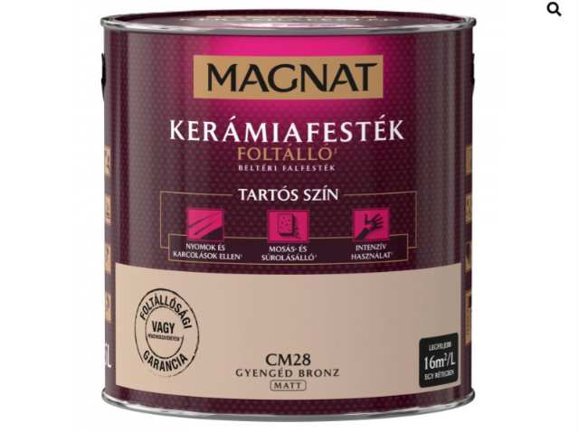 Polifarbe Magnat kerámiafesték gyengéd bronz cm28 2,5l