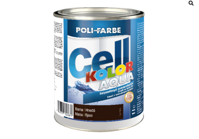 Polifaber Cellkolor aqua selyemfényű barna zománcfesték 1l