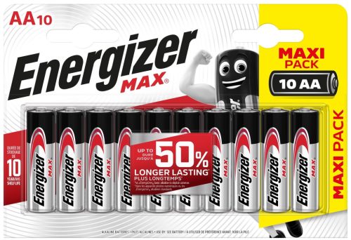 Energizer max alkáli ceruza elem aa b10