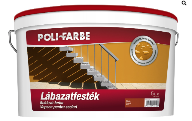 Polifarbe Pf lábazatfesték vörös 5l (3056)