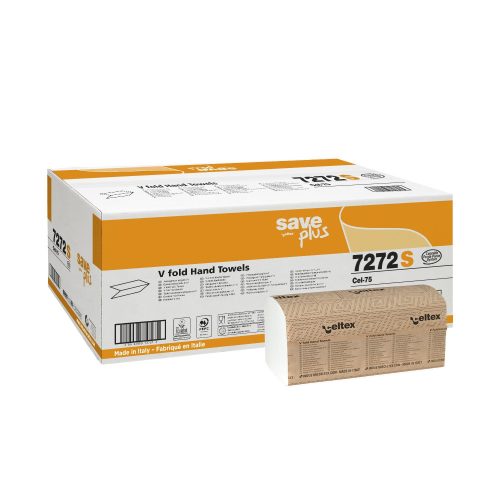 Celtex save plus v hajtogatott kéztörlő recy, lap 2 réteg, 21,5x21cm, 15x200