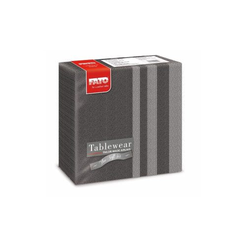 Fato airlaid szalvéta tweed fekete 40x40cm 50 lapos