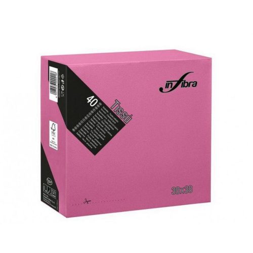 Infibra szalvéta fuchsia 38x38cm 2 réteg 40 lap/csomag