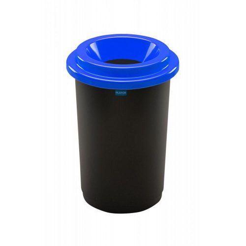 Plafor eco kerek, henger szemetes fekete/kék 50l