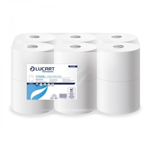 Lucart l-one strong toalettpapír, belső/pont laponkénti adagolású 180m 2réteg,