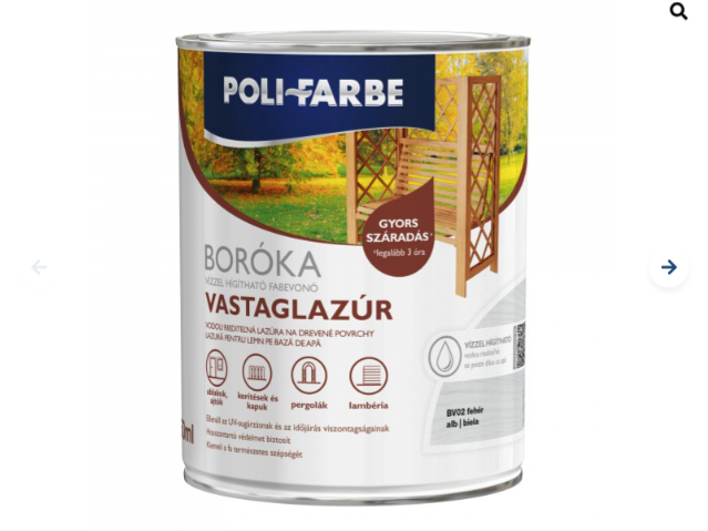 Polifaber Boróka lazúr fehér 0,75l