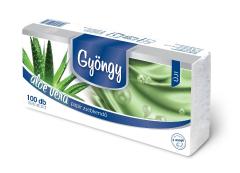 Gyöngy Papírzsebkendő 100 db-os 3 rét. fehér ALOE