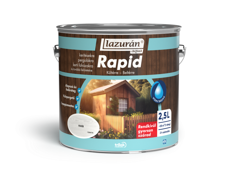 Lazurán aqua rapid vizes vékonylazúr 2,5 L