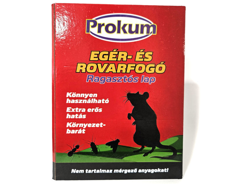 Prokum egér és rovarfogó ragasztós lap Nagy(21x15,5cm)