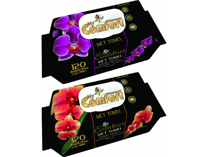 My Comfort nedves törlőkendő orchidea illattal - alkoholmentes 120db/csomag