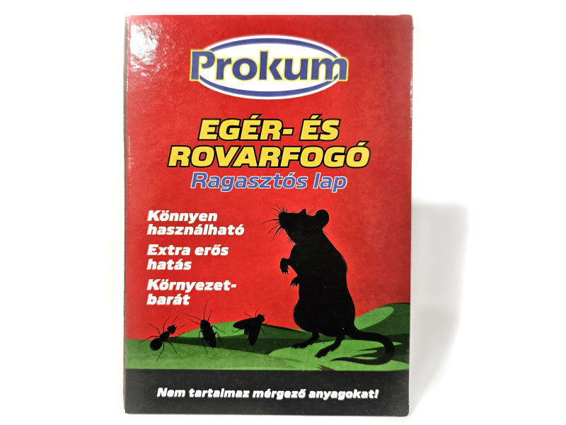 Prokum egér és rovarfogó ragasztós lap Kicsi (16,5 x12 cm)