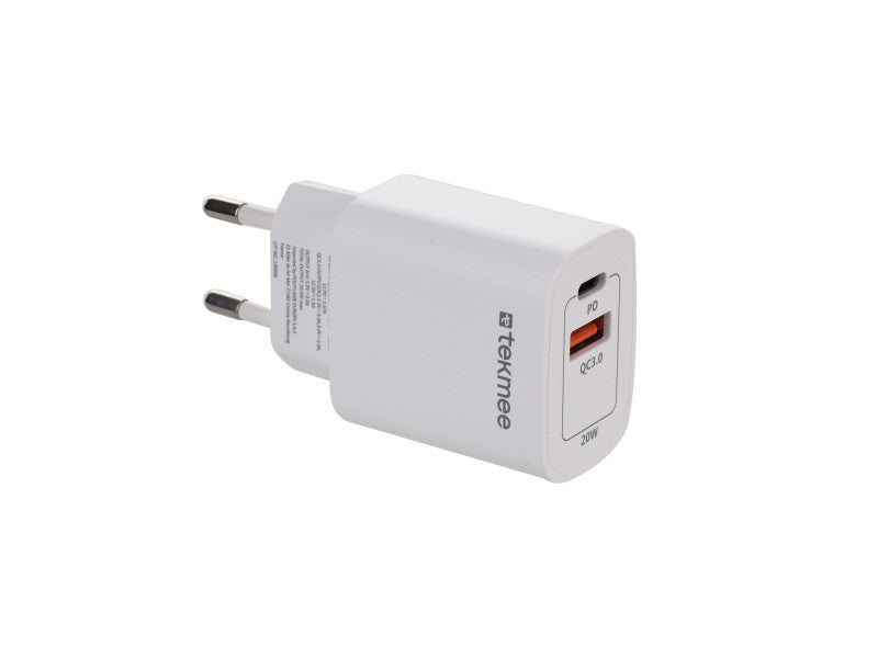 Tekmee hálózati gyorstöltő (ut csomag) 20w type-c/usb 6 db/csomag